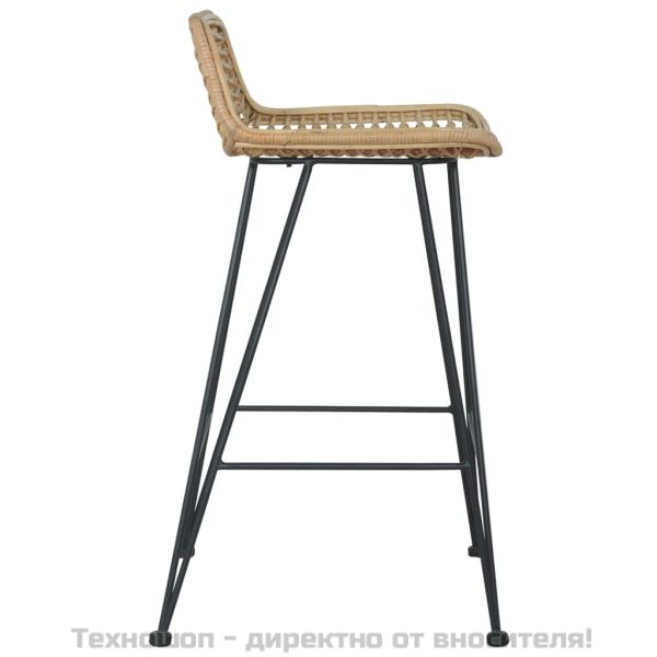 Бар столове, 2 бр, естествен ратан