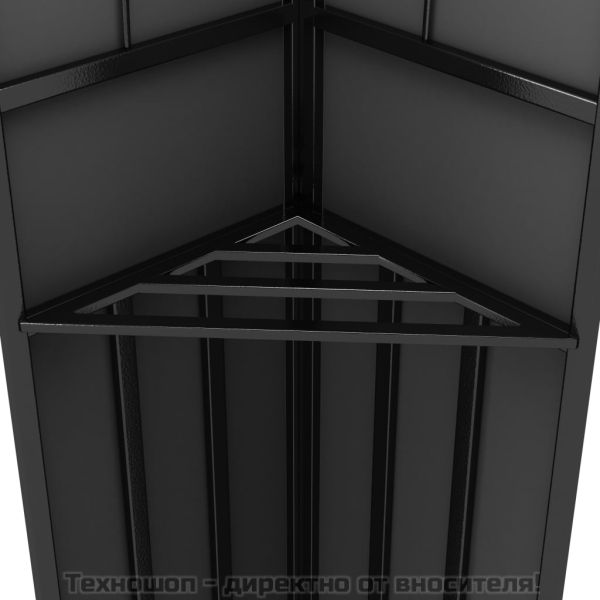 Шатра с двоен покрив и LED светещи стрингове, 3х3 м, антрацит