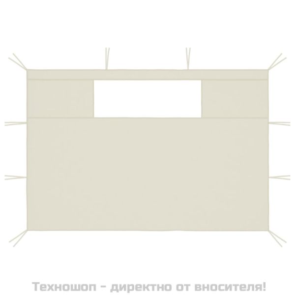 Стени за шатри с прозорци, 2 бр, кремави