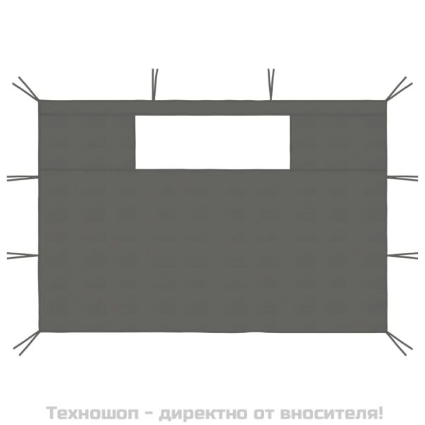 Стени за шатри с прозорци, 2 бр, антрацит