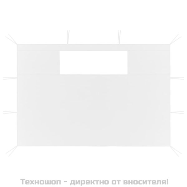 Стени за шатри с прозорци, 2 бр, бели