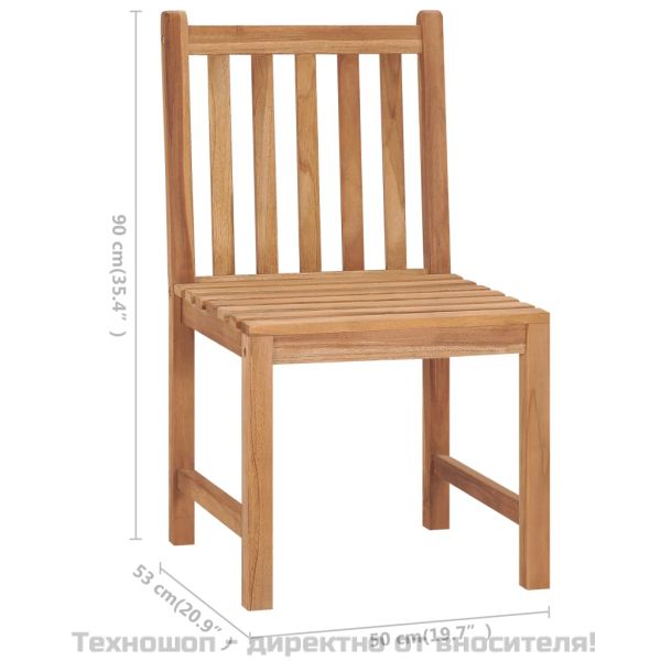 Градински столове, 6 бр, с възглавници, тиково дърво масив