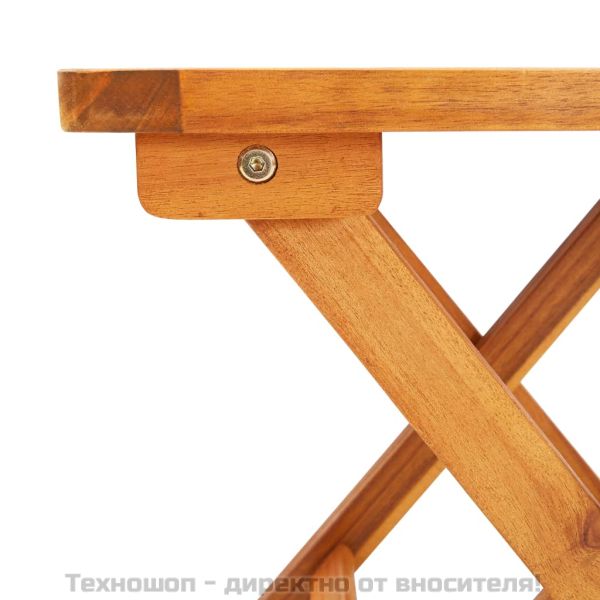 Шезлонги, 2 бр, с маса и възглавници, акациево дърво масив