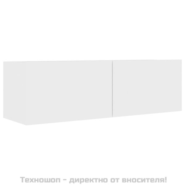Комплект ТВ шкафове от 6 части, бял, инженерно дърво