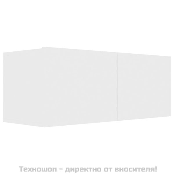 Комплект ТВ шкафове от 6 части, бял, инженерно дърво