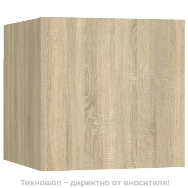 Комплект ТВ шкафове от 3 части, дъб сонома, инженерно дърво