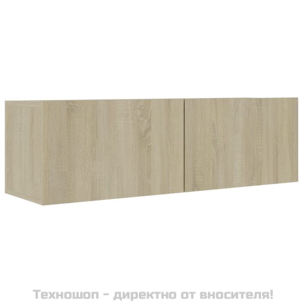 Комплект ТВ шкафове от 3 части, дъб сонома, инженерно дърво