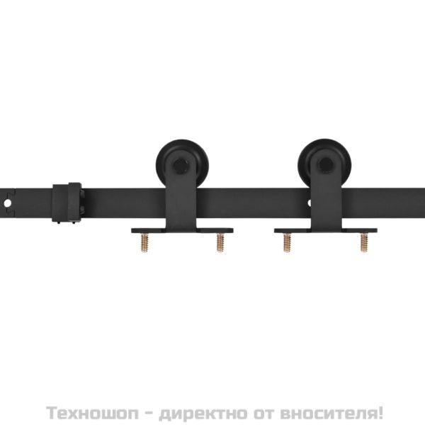 Плъзгаща се врата с механизъм, ESG стъкло и алуминий, 76x205 см