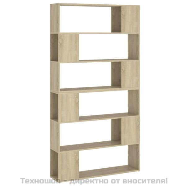 Библиотека/разделител за стая, сонома дъб, 100x24x188 см