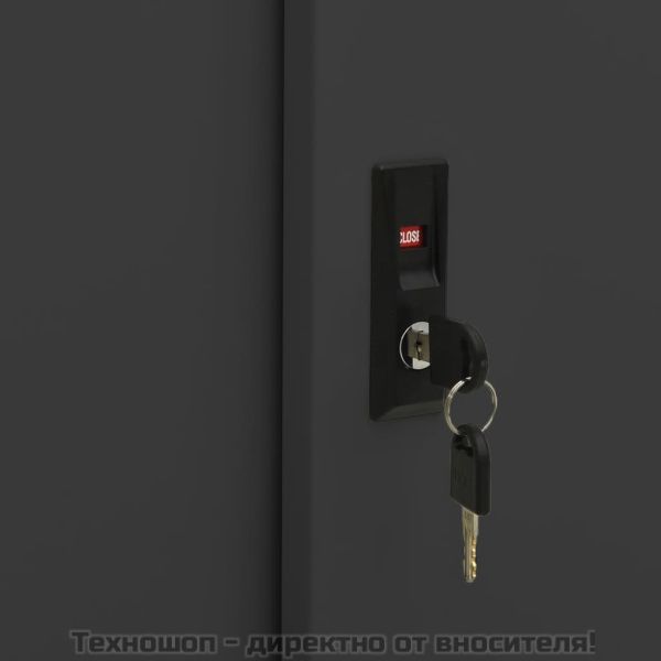 Шкаф с плъзгаща врата и плантер, антрацит, стомана