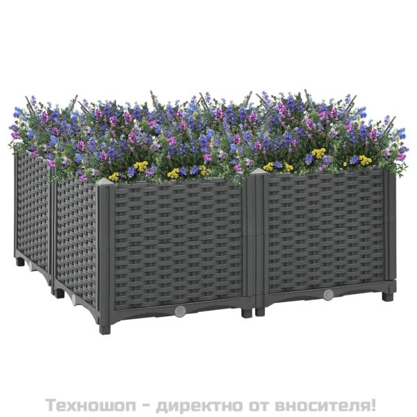 Повдигната леха, 80x80x38 см, полипропилен