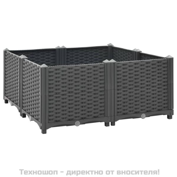 Повдигната леха, 80x80x38 см, полипропилен
