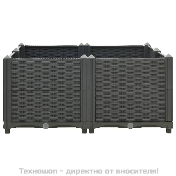 Повдигната леха, 80x80x38 см, полипропилен