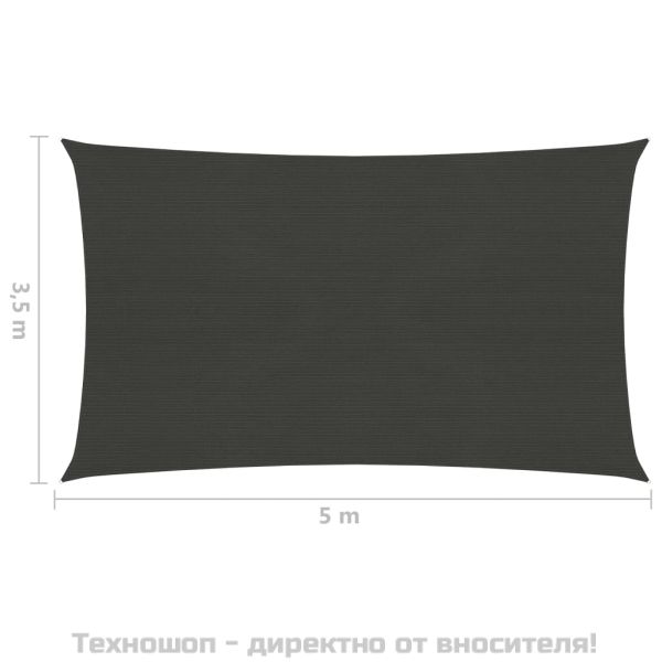 Платно-сенник, 160 г/м², антрацит, 3,5x5 м, HDPE