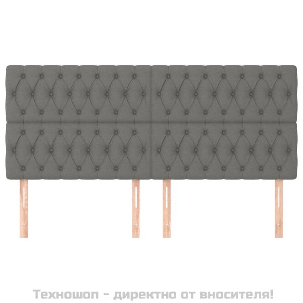 Табла за легло, тъмносива, 200x7x118/128 см, плат