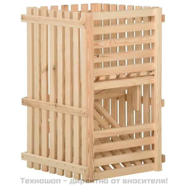 Кутия за картофи, 50x50x80 см, борово дърво масив