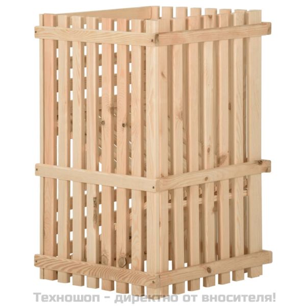 Кутия за картофи, 50x50x80 см, борово дърво масив