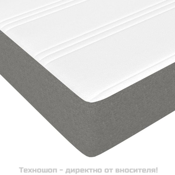 Боксспринг легло с матрак, тъмносив, 80x200 см, плат