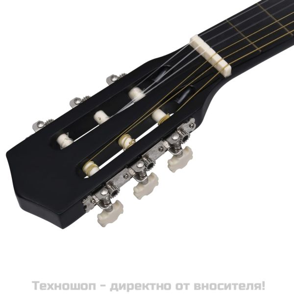 Комплект класическа китара за начинаещи 8 части черен 3/4 36"