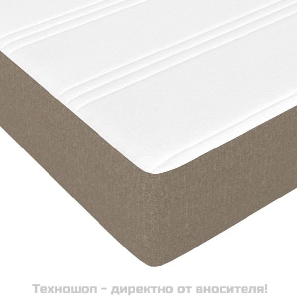 Боксспринг легло с матрак, таупе, 90x200 см, плат