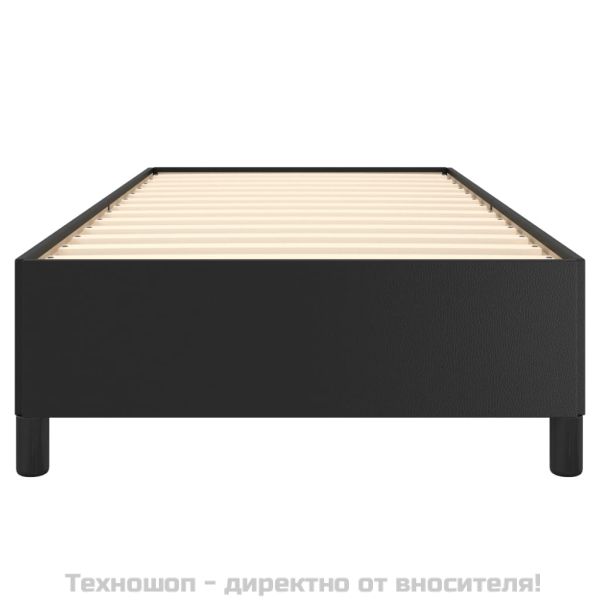Рамка за легло, черна, 80x200 см, изкуствена кожа