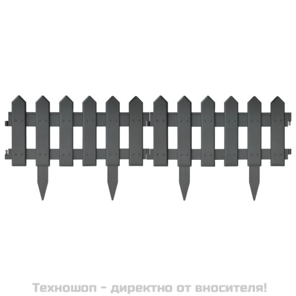 Кантове за тревни площи, 25 бр, антрацит, 10 м, PP