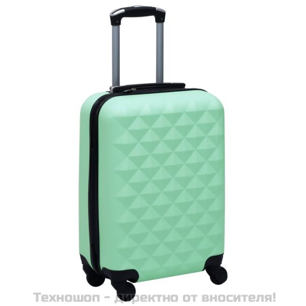 Твърд куфар с колелца, мента, ABS