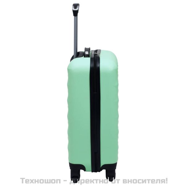 Твърд куфар с колелца, мента, ABS