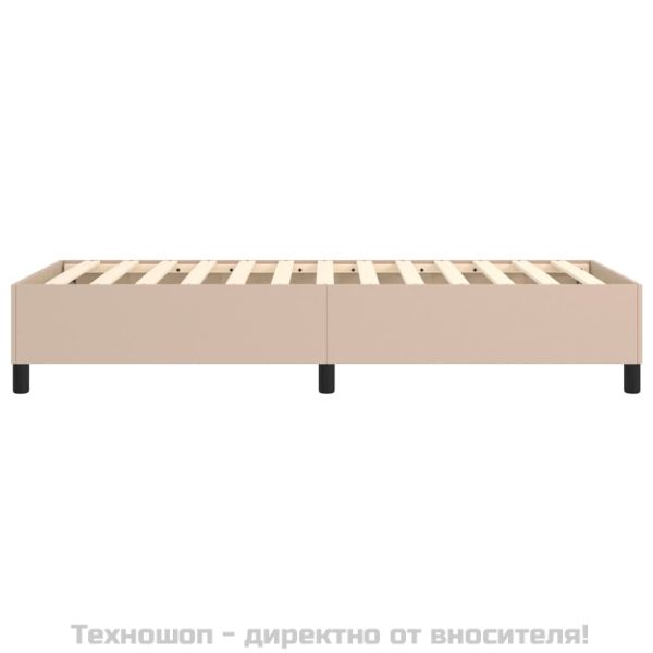 Рамка за легло с пружини, капучино, 90x190 см, изкуствена кожа