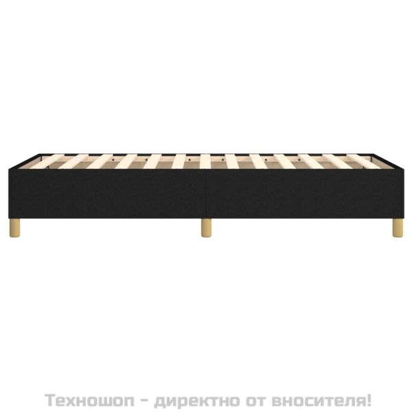 Рамка за легло с пружини, Черно, 80x200 см, плат