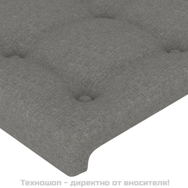 Горна табла за легло, тъмносива, 100x5x78/88 см, плат