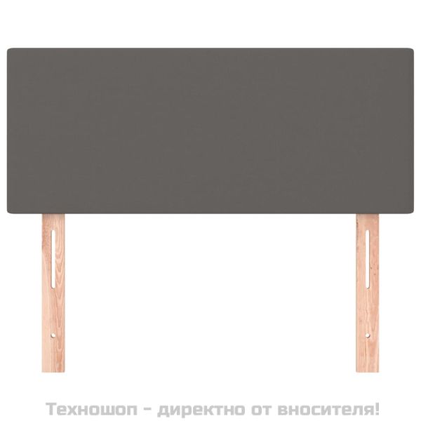 Горна табла за легло, сива, 100x5x78/88 см, изкуствена кожа