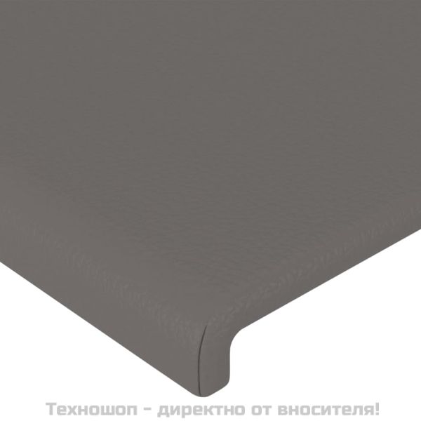 Горна табла за легло, сива, 100x5x78/88 см, изкуствена кожа