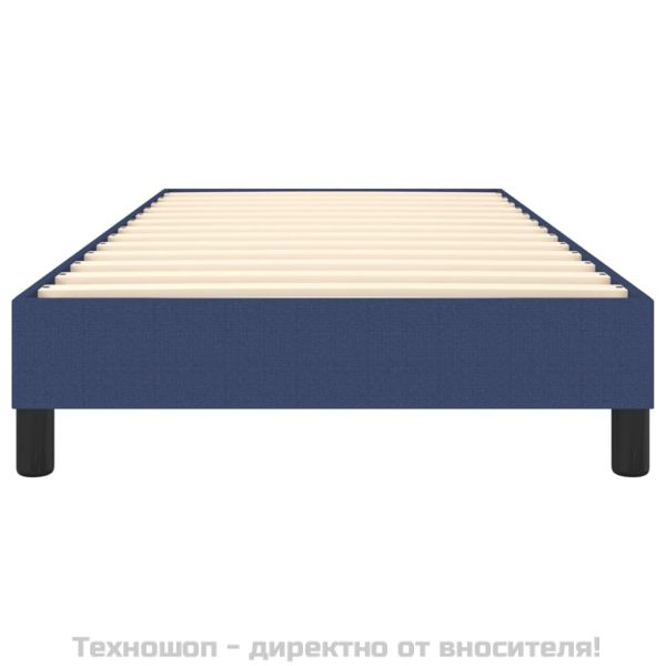 Рамка за легло с пружини, Синьо, 100x200 см, плат
