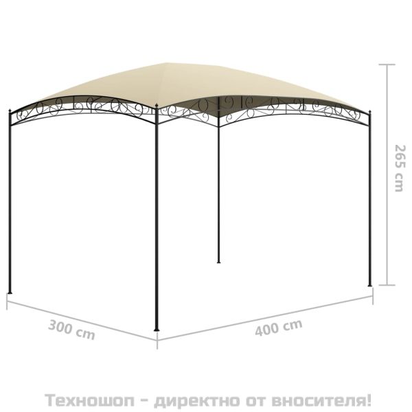 Шатра, 3x4x2,65 м, кремава, 180 г/м²