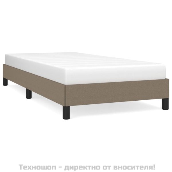 Рамка за легло без матрак, таупе, 100x200 см, плат