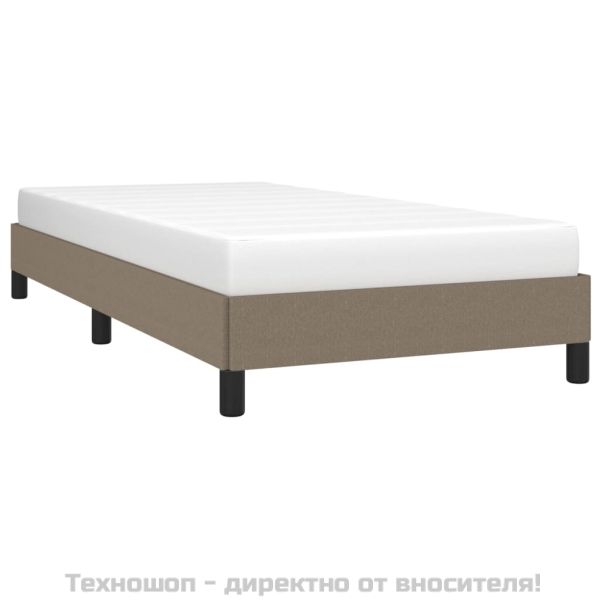 Рамка за легло без матрак, таупе, 100x200 см, плат