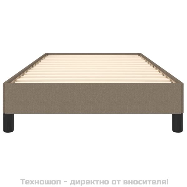 Рамка за легло без матрак, таупе, 100x200 см, плат