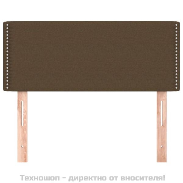 Горна табла за легло, тъмнокафява, 100x5x78/88 см, плат