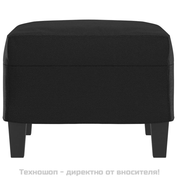 Табуретка, черна, 60x50x41 см, изкуствена кожа