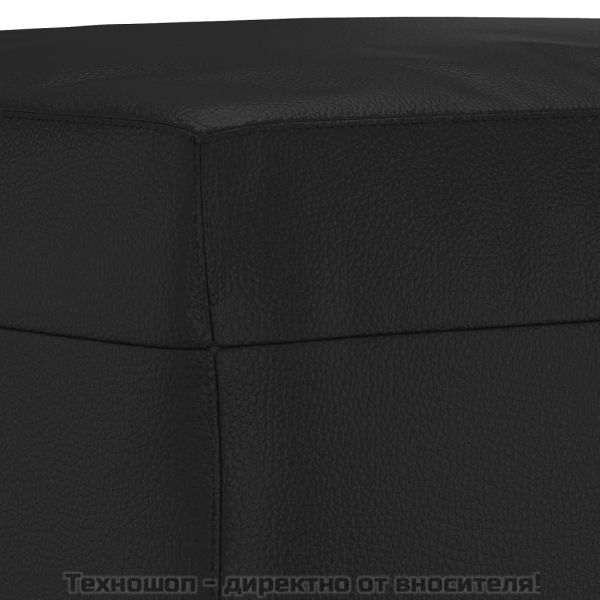 Табуретка, черна, 60x50x41 см, изкуствена кожа