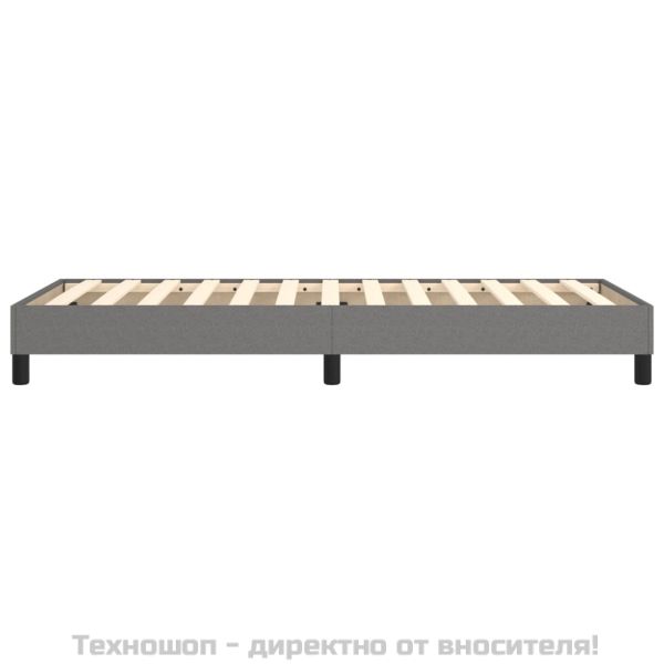 Рамка за легло с пружини, тъмносива, 100x200 см, плат