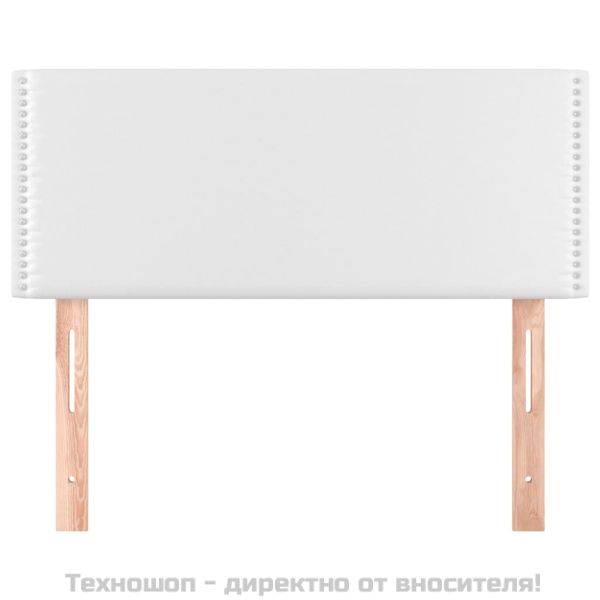 Горна табла за легло, бяла, 100x5x78/88 см, изкуствена кожа