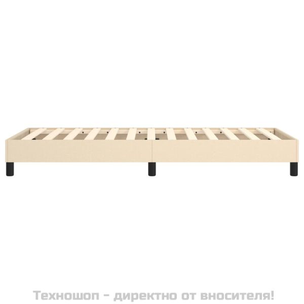 Рамка за легло с пружини, кремава, 100x200 см, плат
