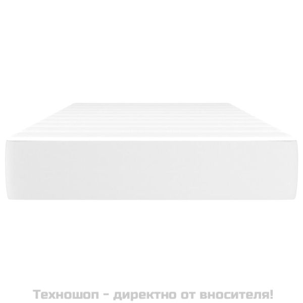 Матрак за легло с покет пружини средна твърдост бял 90x200x20 см плат
