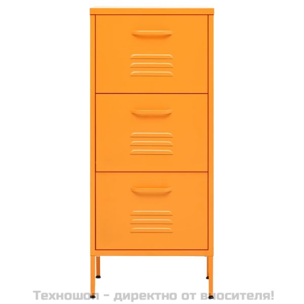 Шкаф за съхранение, горчица, 42,5x35x101,5 см, стомана