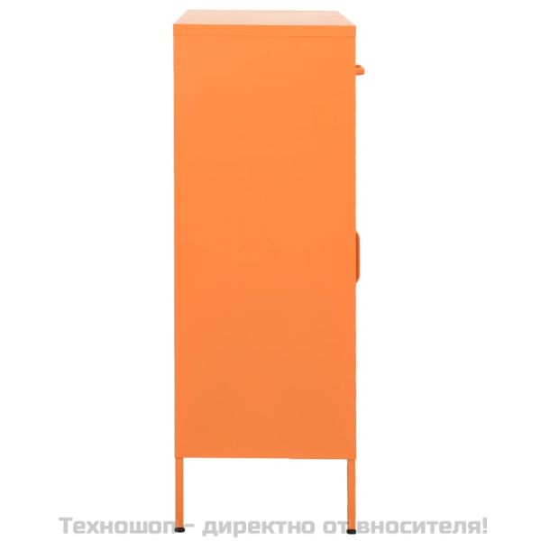 Шкаф за съхранение, оранжев, 80х35х101,5 см, стомана