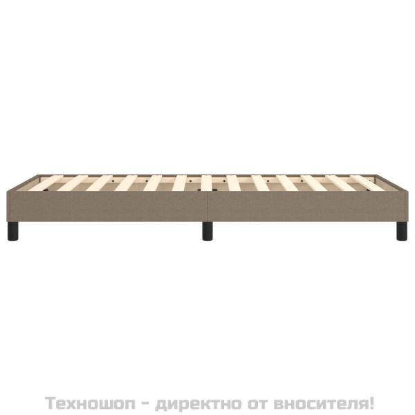 Рамка за легло с пружини, таупе, 90x200 см, плат
