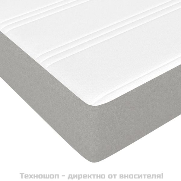 Матрак за легло с покет пружини средна твърдост светлосив 100x200x20 см плат