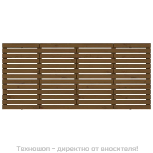 Стенна табла за спалня, меденокафява, 156x3x91,5 см, бор масив